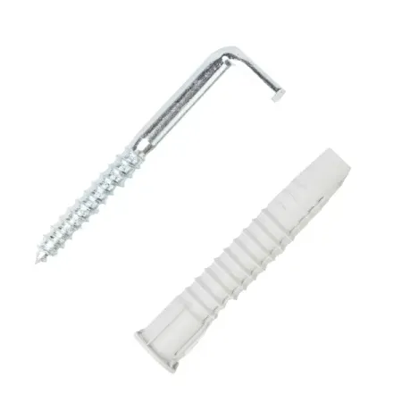 Крюк-шуруп L-образный 6x65 мм, нейлон 2 шт.