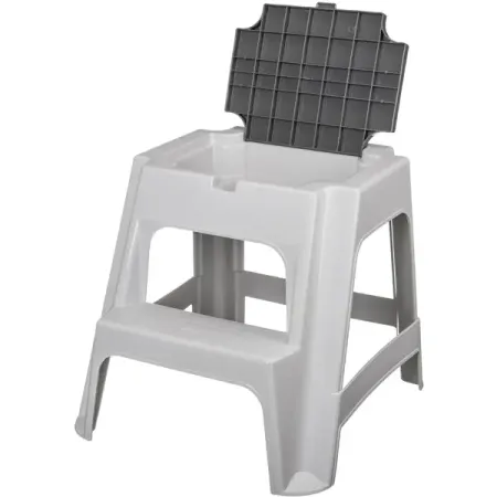 Стремянка-табурет пластиковая Бытпласт Volf 2 ступени, максимальная нагрузка 120 кг
