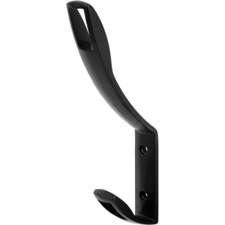 Крючок-вешалка Edson N67 максимальная нагрузка 30 кг 64x151 мм ЦАМ крепление на саморезы цвет матовый черный складная вешалка для сумок из алюминиевого сплава