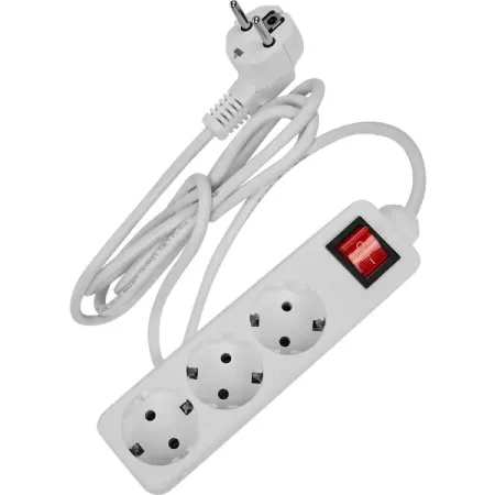 Удлинитель бытовой Защита Про 3 розетки с заземлением 3x0.75 мм 1.8 м 2200 Вт цвет белый 10 шт электролитические конденсаторы nichicon 2200 мкф 63 в 18x35 5 мм