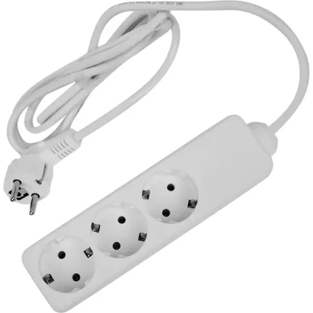 Удлинитель бытовой Защита Про 3 розетки с заземлением 3x0.75 мм 1.8 м 2200 Вт цвет белый 10 шт электролитические конденсаторы nichicon 2200 мкф 63 в 18x35 5 мм