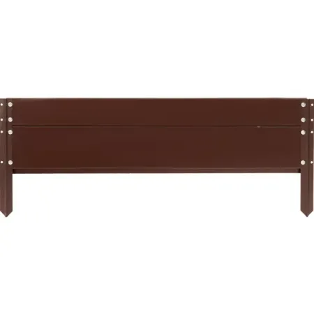 Удлинитель высокой садовой грядки 1 м оцинкованная сталь коричневый