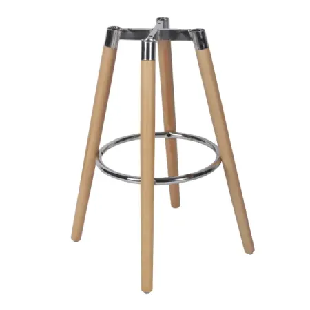 Основание барного стула Руан Delinia 38.2x68x38.2 см сталь/дерево цвет хром