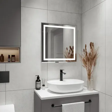 Зеркало для ванной Пронто Люкс с подсветкой 60x60 см