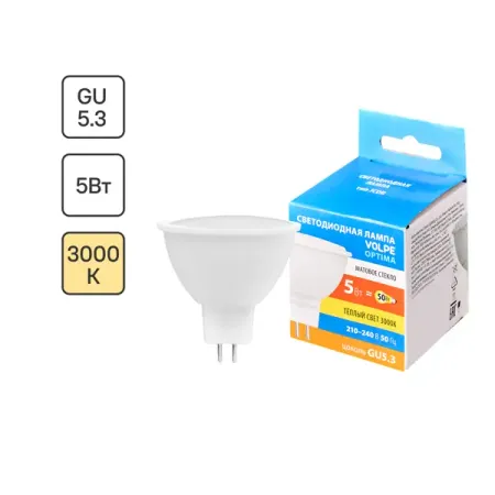 Лампа светодиодная Volpe JCDR GU5.3 220-240 В 5 Вт Эдисон матовая 500 лм теплый белый свет андрей белый одна из обителей царства теней