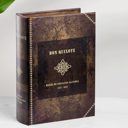 Шкатулка Glasar Don Quixote в виде книги черная 19х7х27 см
