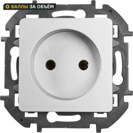 Розетка без заземления Lexman Lilian без шторок 16А 250В винтовые зажимы цвет алюминий пластиковые зажимы для кабеля m10