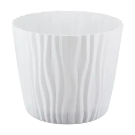 Кашпо для цветов Волна ø25 h21.5 v8 л пластик белый