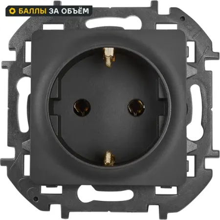 Розетка с заземлением Lexman Lilian без шторок 16А 250В винтовые зажимы цвет антрацит пластиковые зажимы для кабеля m10