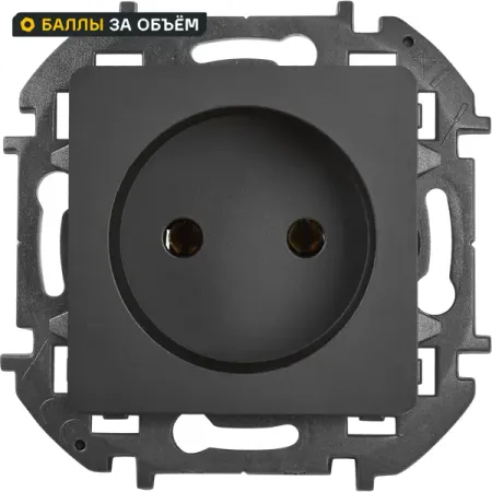 Розетка без заземления Lexman Lilian без шторок 16А 250В винтовые зажимы цвет антрацит кулисные переключатели 250в 3а