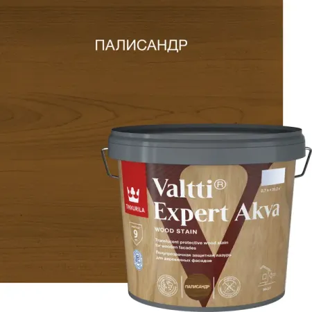 Антисептик защитно-декоративный Tikkurila Valtti Expert Akva палисандр полуматовый 2.7 л