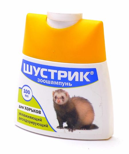 Гигиена, косметика Агроветзащита Зоошампунь Шустрик для хорьков, увлажняющий дезодорирующий (100 мл)