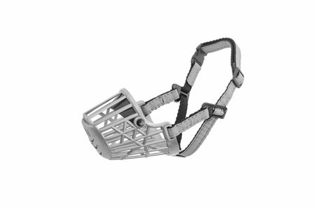 Ошейники, шлейки Yami Yami амуниция Пластиковый светоотражающий намордник, цвет серебристый металлик (№1)