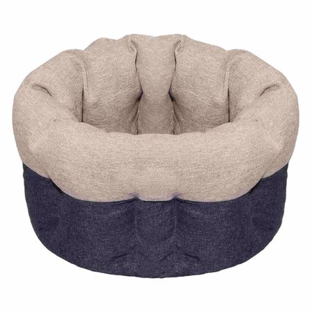 Лежаки Yami Yami лежаки Лежак круглый пухлый, с подушкой, серый (№1)