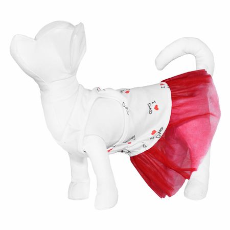 Одежда Yami-Yami одежда Платье для собаки с красной юбкой из фатина (XL)