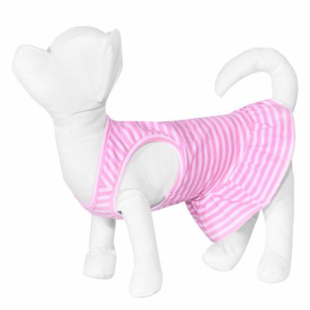 Одежда Yami-Yami одежда Платье для собаки розовое, в полоску (XL)