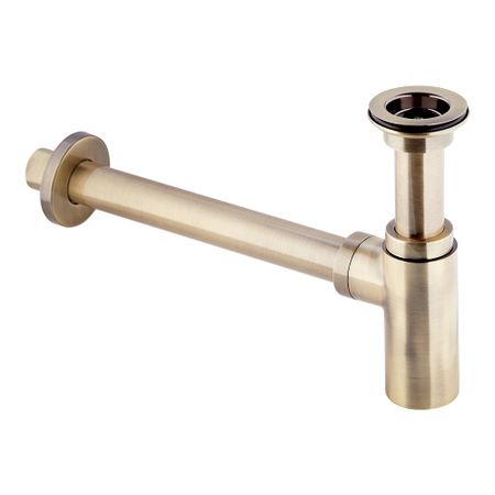 Сифон для раковины Wirquin Linies 1 1/4х32 мм с выпуском d65 мм с отводом бронза (219342/30987100)