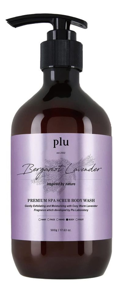 Гель-скраб для душа с экстрактом бергамота и лаванды Premium Spa Scrub Body Wash Bergamot Lavender 500г
