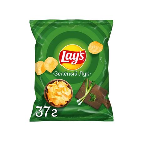 Чипсы Lays Со вкусом молодого зеленого лука 37 г