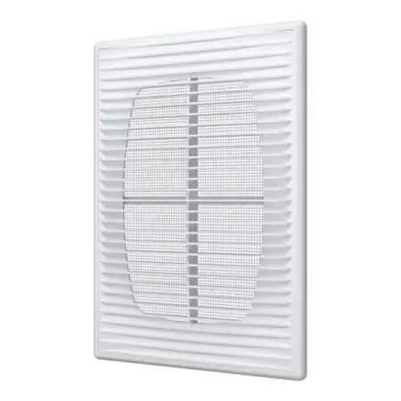 Решетка вентиляционная с сеткой Era 1825П 183x253 мм пластик цвет белый