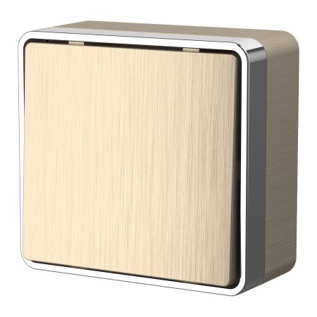 Выключатель Werkel Gallant одноклавишный накладной шампань рифленый (a051041)