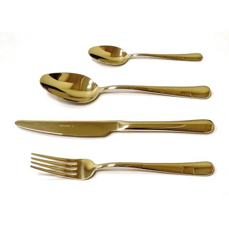 Набор столовых приборов Herdmar Luxor Champagne PVD 6 персон 24 предмета