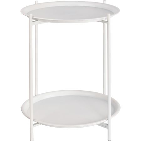 Столик Glasar сервировочный белый 54х54х56 см