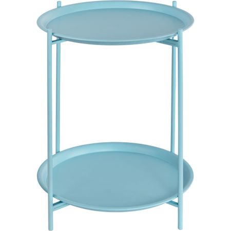 Столик Glasar сервировочный голубой 54х54х56 см