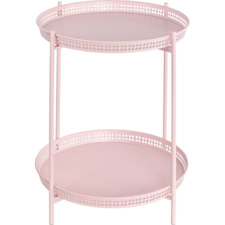Столик Glasar сервировочный розовый 49х49х54 см