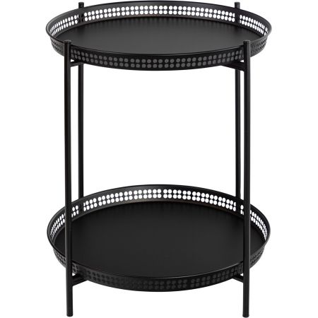 Столик Glasar сервировочный черный 49х49х54 см