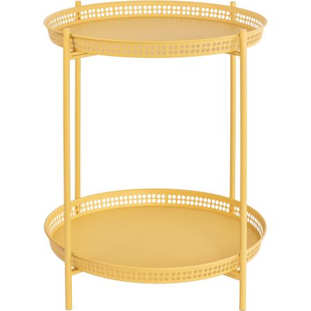 Столик Glasar сервировочный желтый 49х49х54 см