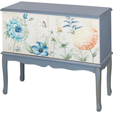 Комод Glasar с 2 дверцами с росписью 100х40х84 см