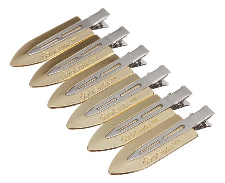 Зажим для волос Лепесток 6см 6шт CL2603lemon gold