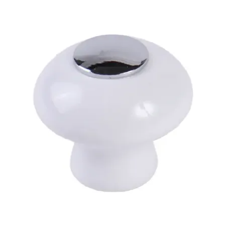 Мебельная ручка-кнопка Larvij белый ручка для шкафа из цинкового сплава