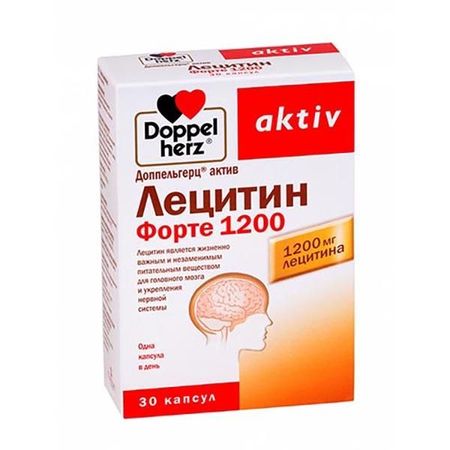 Лецитин Форте 1200 Activ Doppelherz/Доппельгерц капсулы 1860мг 30шт