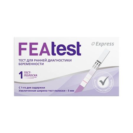 Тест-полоски для ранней диагностики беременности и качественного определения ХГЧ в моче FEAtest/Феатест 5мм