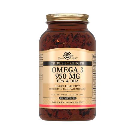 Омега-3 тройная ЭПК и ДГК Solgar/Солгар капсулы 950мг 100шт
