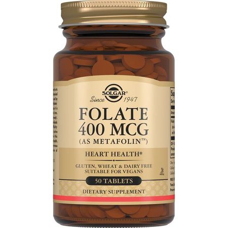 Фолат Метафолин Solgar/Солгар таблетки 400мкг 250мг 50шт
