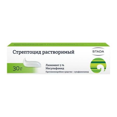 Стрептоцид растворимый линимент 5% 30г