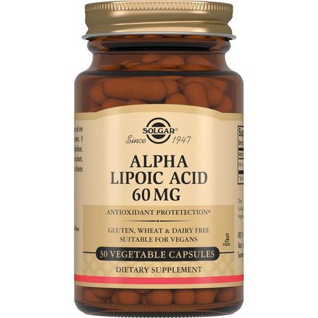Альфа-липоевая кислота 60мг Solgar/Солгар капсулы 500мг 30шт