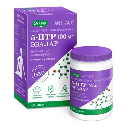 5-НТР (гидрокситриптофан) Эвалар капсулы 100мг 60шт