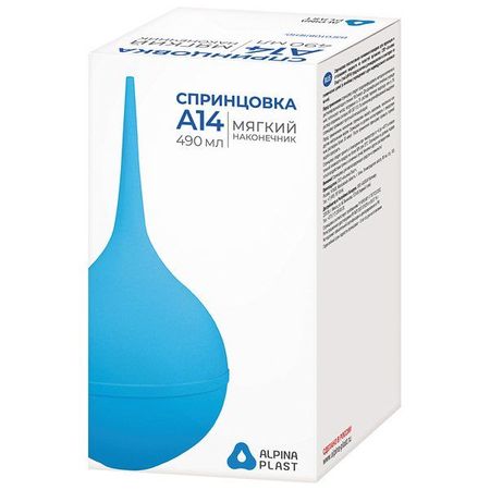 Спринцовка А14 с мягким наконечником ПВХ Альпина Пласт 490мл
