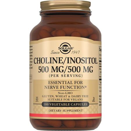 Холин+Инозитол Solgar/Солгар капсулы 500мг+500мг 100шт