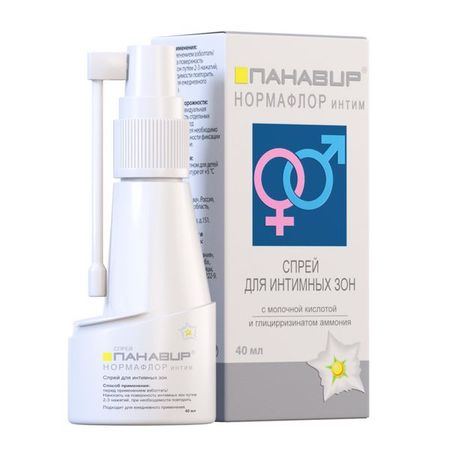 Панавир Интим Нормафлор спрей для интимных зон тела 40мл 1 шт.