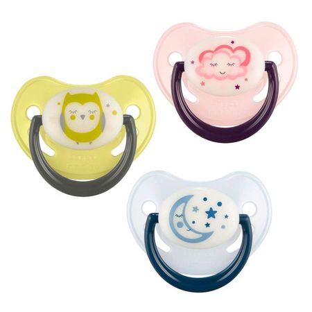 Пустышка Canpol babies (Канпол бейбис) ортодонтическая силиконовая Ночные сны 6-18 мес.