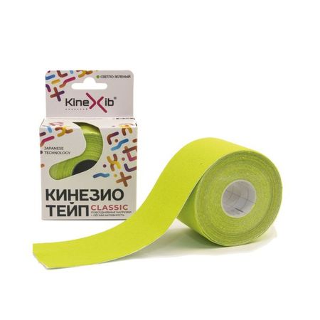 Тейп кинезио адгезивный восстанавливающий Kinexib Classic светло-зеленый, 5х500см
