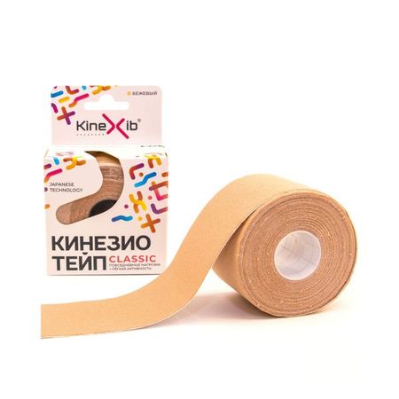 Тейп кинезио адгезивный восстанавливающий Kinexib Classic бежевый, 5х500см