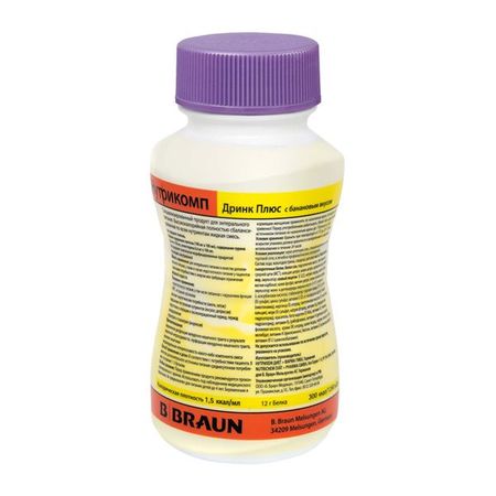 Смесь жидкая для энтерального питания банановый вкус Nutricomp/Нутрикомп Дринк Плюс 200мл