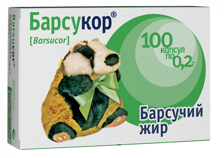 Барсучий жир Барсукор капсулы 200мг 100шт