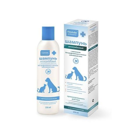 Шампунь антигрибковый с прополисом для животных Пчелодар 250мл